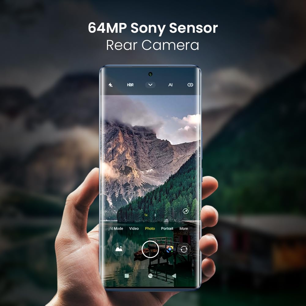 Lava Bold 5G (Sapphire Blue, 8GB RAM, 128GB Storage) | 3D Curved FHD+ AMOLED Display | Mediatek Dimensity 6300 Processor | IP64 Water Resistance | 64MP Rear Sensor | Supports All Indian 5G Bands