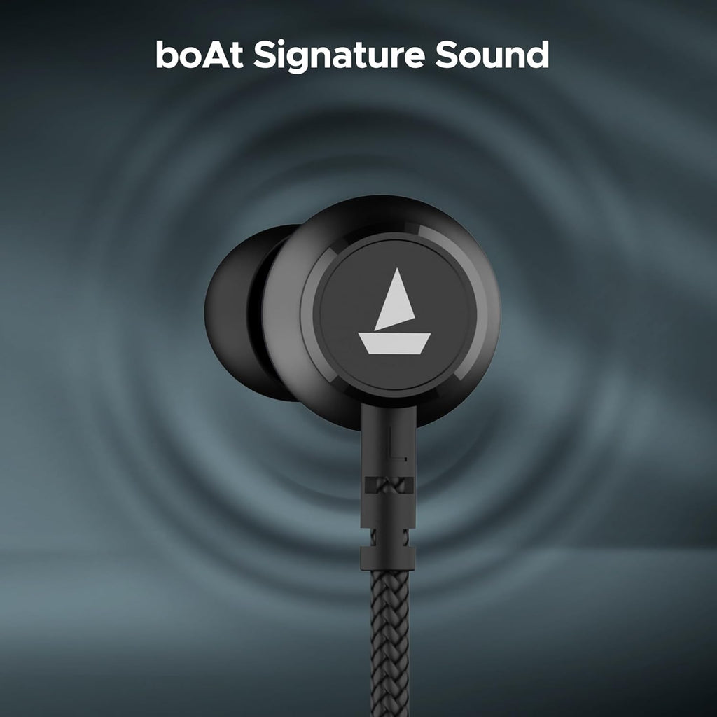 boAt Rockerz 110/Rockerz 109 Wireless in Ear Neckband with Up to 60 hrs Playtime, Dual Device Pairing, ENx Tech, ASAP Charging, BTv5.3,IPX5,Type-C Interface & Magnetic Power Buds(Active Black)
