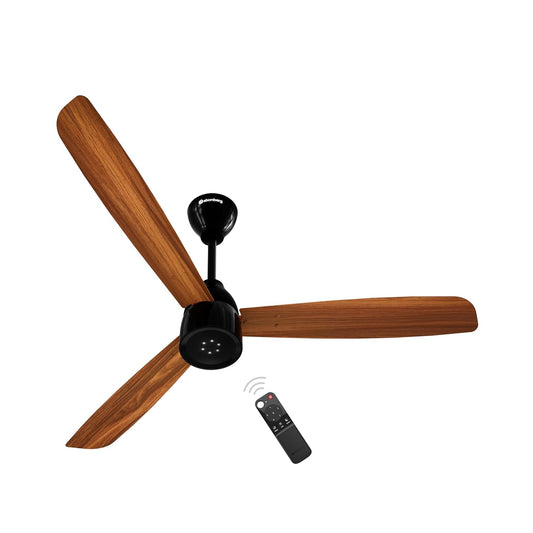 atomberg Renesa Enzel 1200mm BLDC Ceiling Fan with Remote Control | 5 star Rated Energy Efficient Fan | High Air Delivery with LED Indicators| 3 Year Warranty (Honey Maplewood)-Newly Launched in 2025