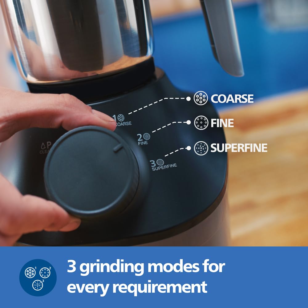 Philips HL7770/00 Mixer Grinder, 800 Watt Powerful motor, 3 Jars, MicroGrind technology : Grind even 1 pepper; Choose Coarse, Fine, or Superfine for perfect textures every time