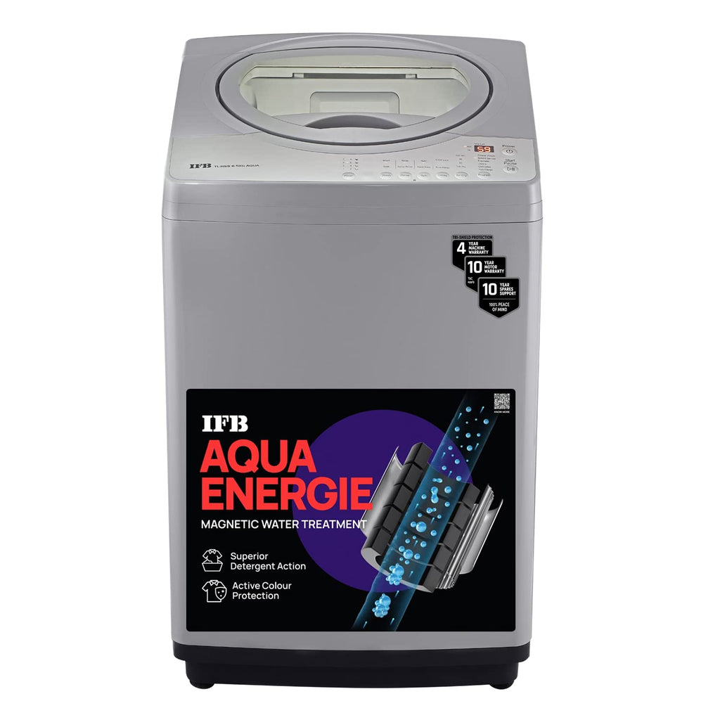 IFB 10 Kg 5 Star AI Powered Fully Automatic Top Load Washing Machine (TL S4RBS 10.0 Kg Aqua, Sparkle Silver, 2X Power Steam, 4 Years Comprehensive Warranty)