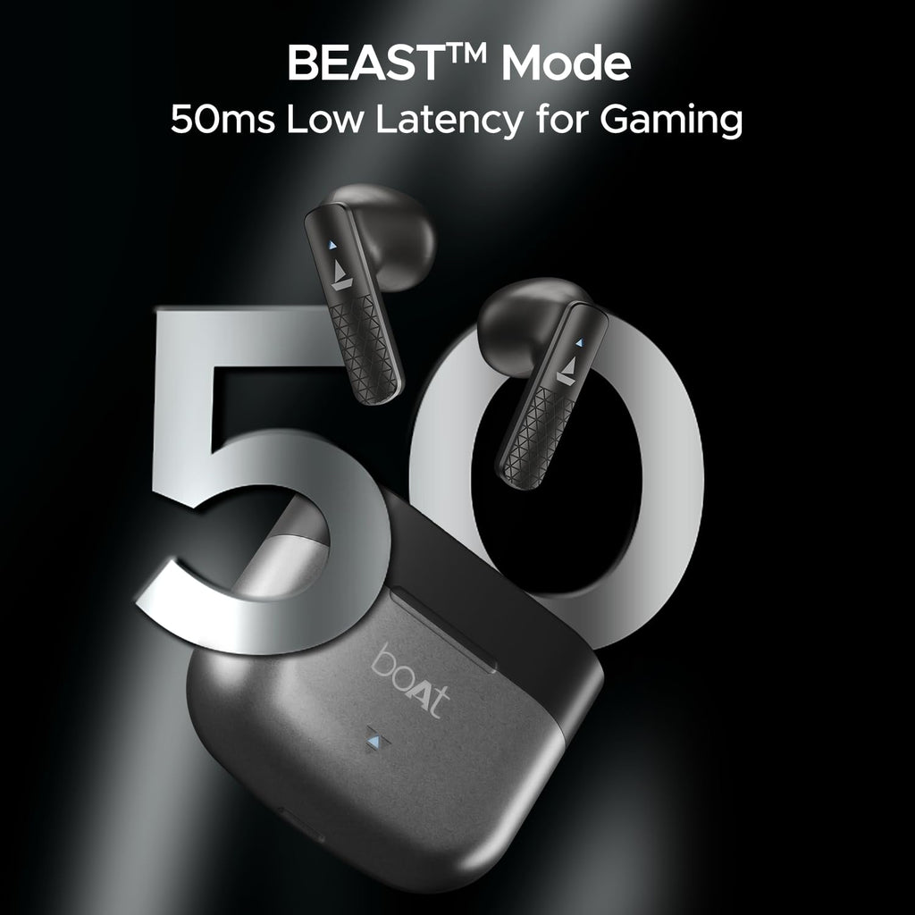 boAt Airdopes 91 Prime, 45HRS Battery, 13mm Drivers, Metallic Finish, Low Latency,ENx Tech, Fast Charge, v5.3 Bluetooth Earbuds, TWS Ear Buds Wireless Earphones with mic (Sonic Silver)