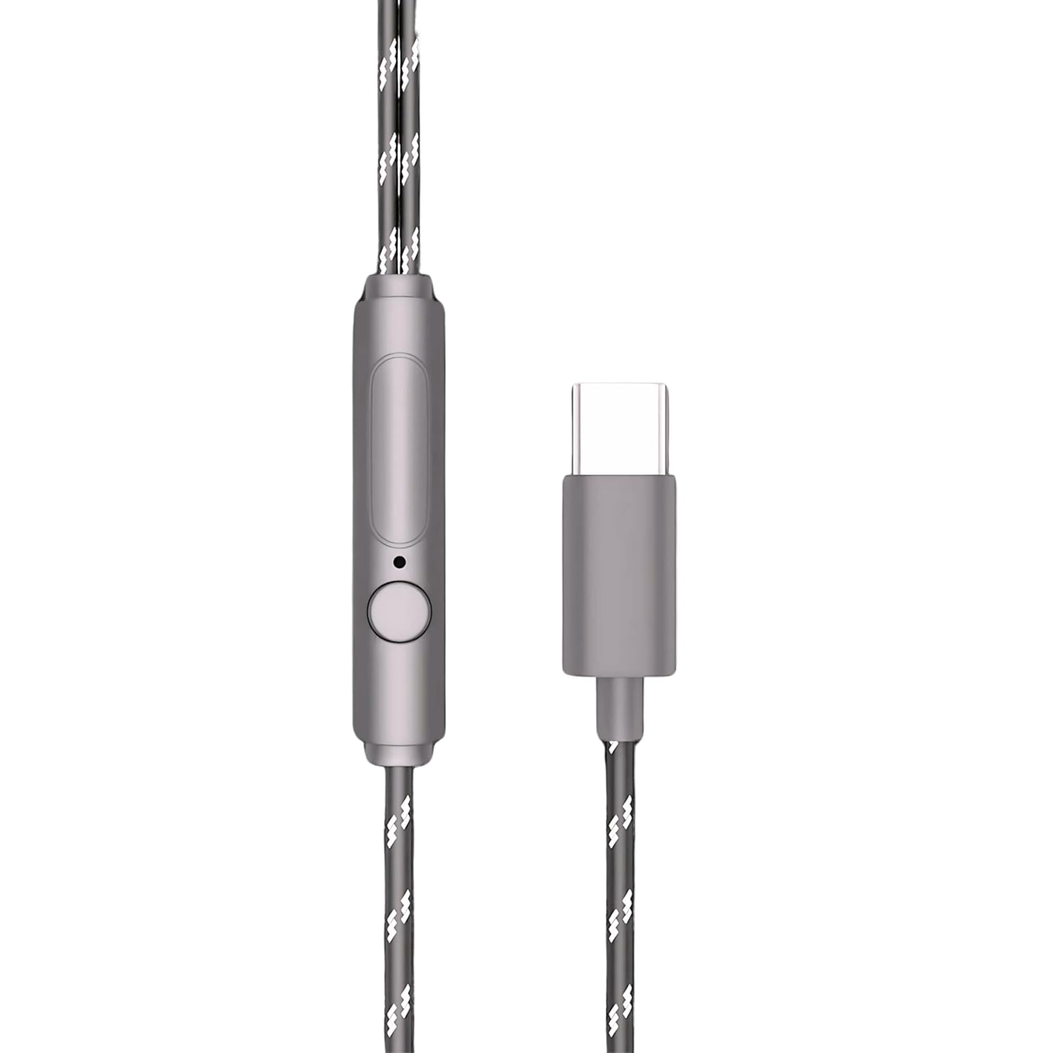 GEARZTOUCH Oasis inEar TypeC Earphone, in-Line Volume Controller & Powerful HD Mic, Clear Sound, Noise Isolation Compatible with Oneplus, Samsung, Oppo,Vivo,Redmi Having only TypeC Port- Grey
