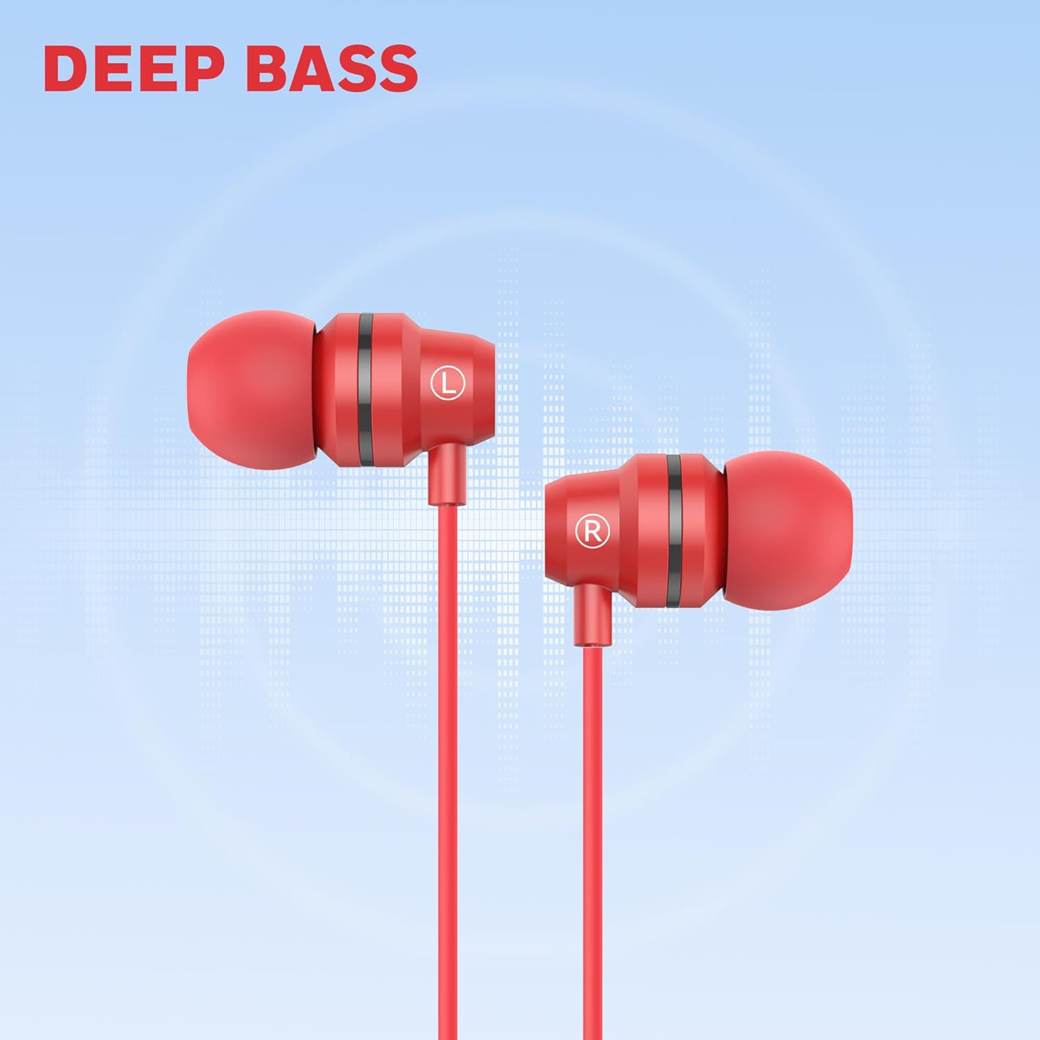 Honeywell Moxie V50 Wired Earphones with Built in Mic, 10mm*2 Drivers, Passive Noise Cancellation, Deep Bass & Clear Sound, Ultra HD Mic Quality, 3.5mm AUX, Voice Assistant Enabled, 1.2 Mtr