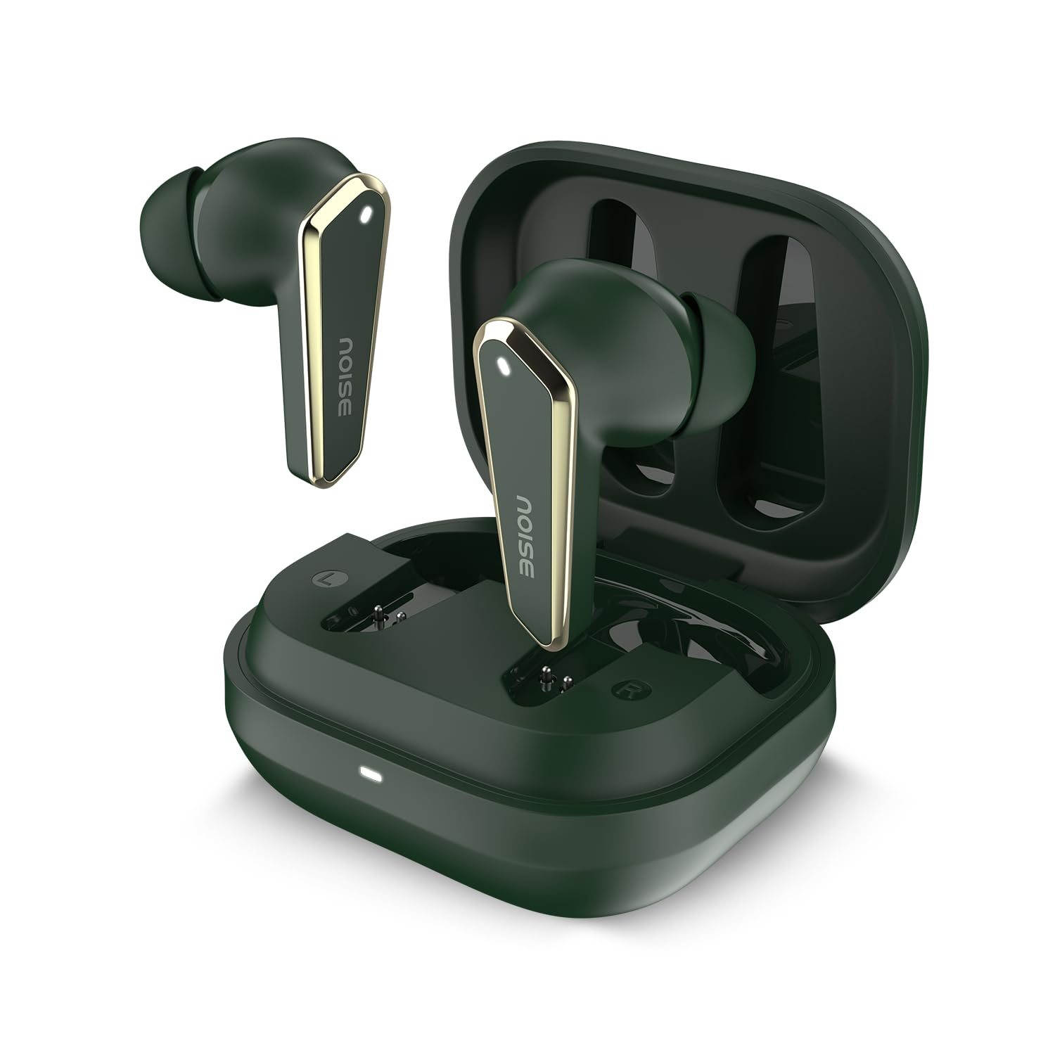 Noise Earbuds N1 Truly Wireless Earbuds with Chrome Finish, 40H of Playtime, Quad Mic with ENC, Ultra Low Latency Gaming (Up to 40 Ms), Instacharge(10 Min=120 Min), Bluetooth V5.3(Forest Green)