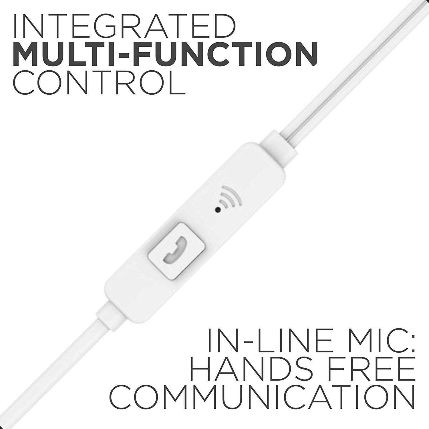Branded Type C Headphones with Mic, in-Ear Design, 12mm Driver for Deep Bass and Clear Sound, C Type Earphones Wired, Compatible with iPhone, Android Smartphones, Tablets, and USB C Devices (White)