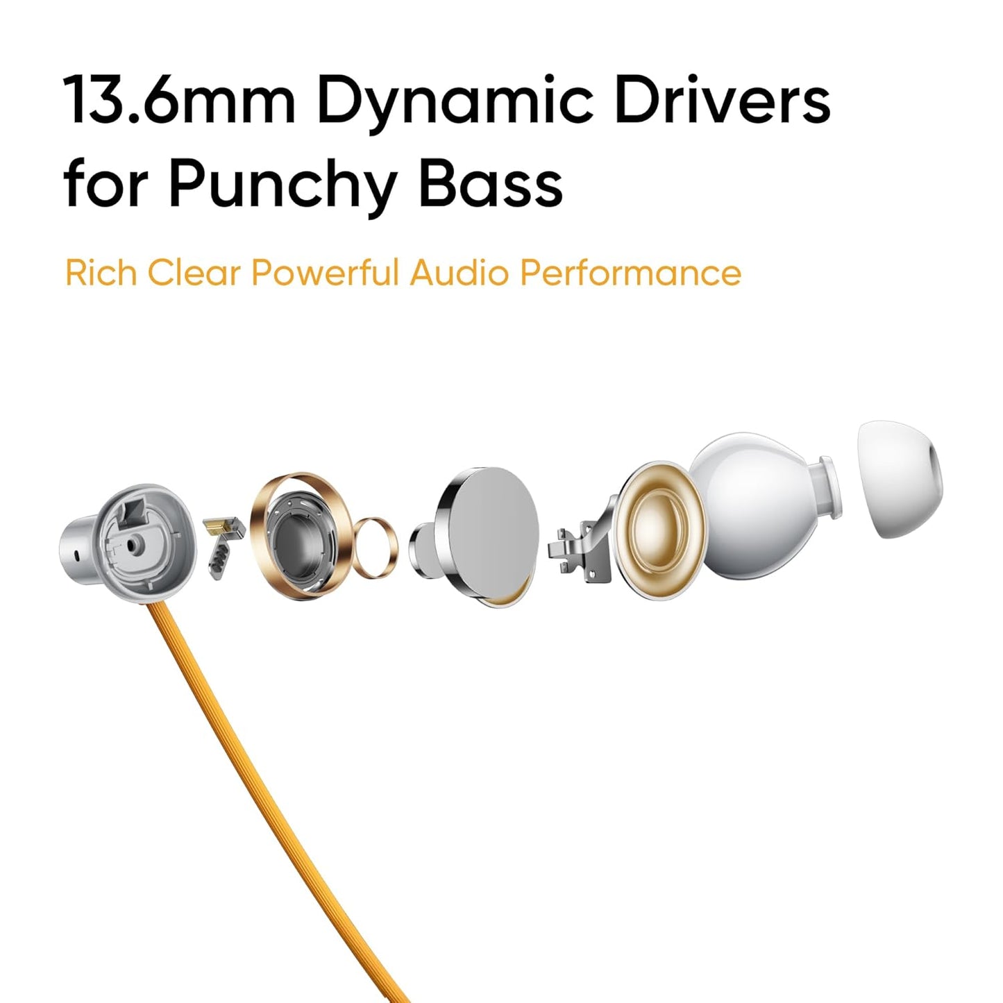 realme Buds Wireless 5 ANC in Ear Bluetooth Headphones,50dB ANC, 13.6mm Dynamic Bass Driver,360? Spatial Audio,45ms Low Latency,Upto 38hrs Playback,IP55 Rating,Dual Device Connection (Dawn Silver)