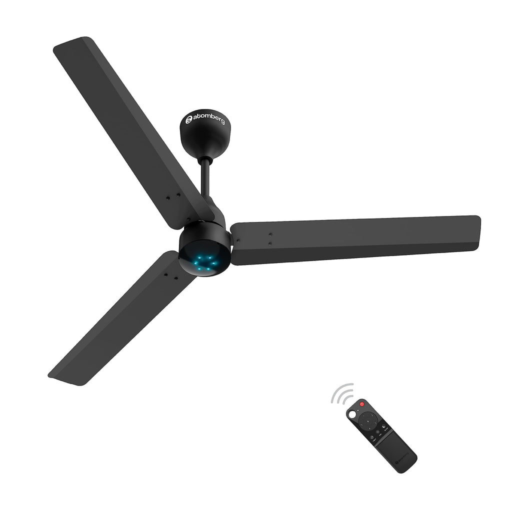 atomberg Renesa Enzel 1200mm BLDC Ceiling Fan with Remote Control | 5 star Rated Energy Efficient Fan | High Air Delivery with LED Indicators| 3 Year Warranty (Honey Maplewood)-Newly Launched in 2025
