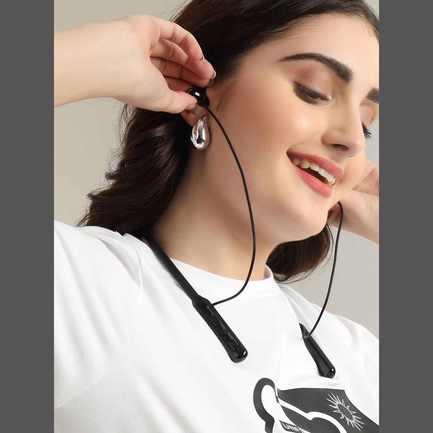 Neckband Bluetooth Earphones with 40H Playtime | Magnetic On/Off | ENC Noise Cancellation | Voice Changer | Deep Bass | Wireless Earbuds for Calling, Music, and Gaming Blue (Black)