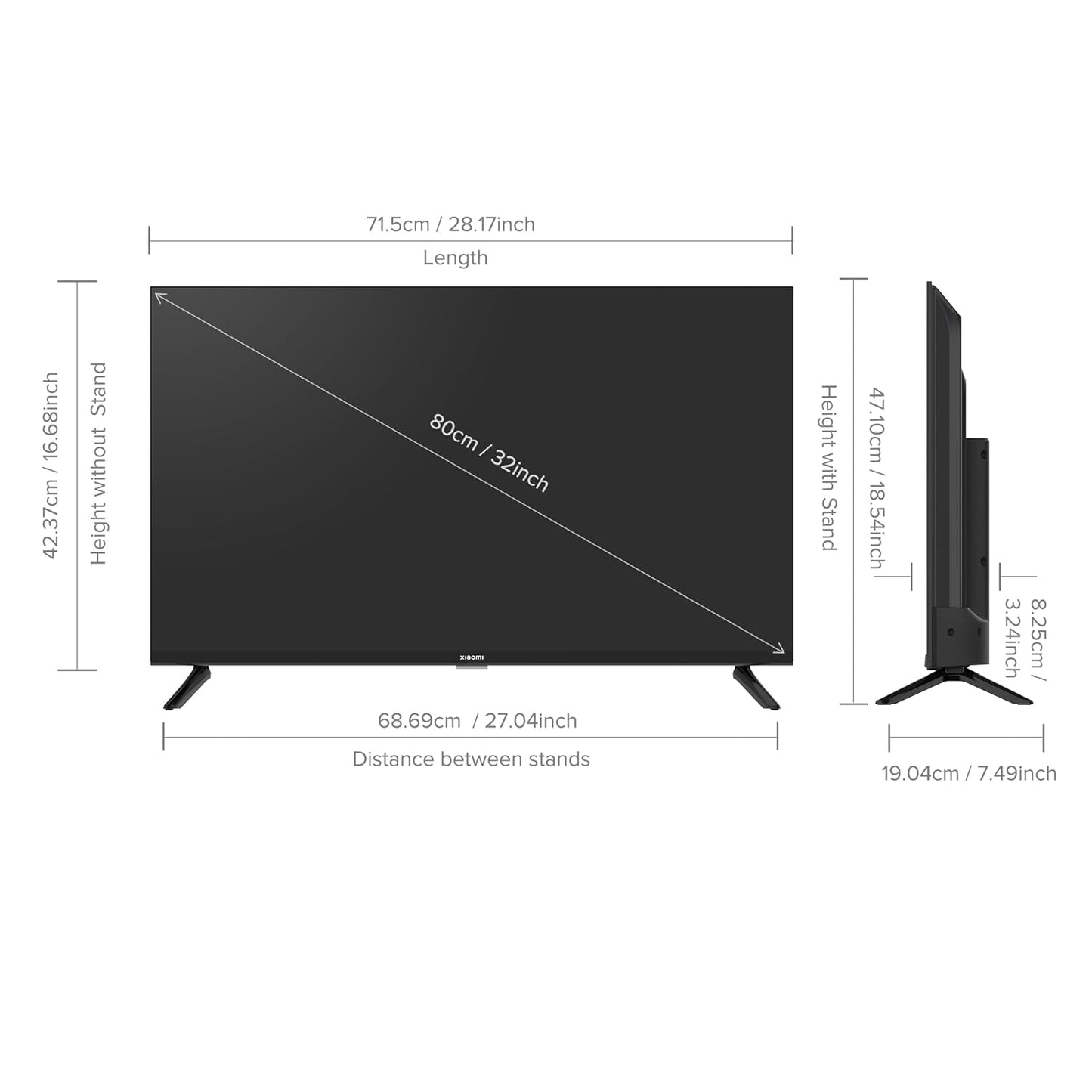 Xiaomi MI Smart TV A 80 cm (32) HD Ready Smart Google LED TV L32MA-AIN (Black)