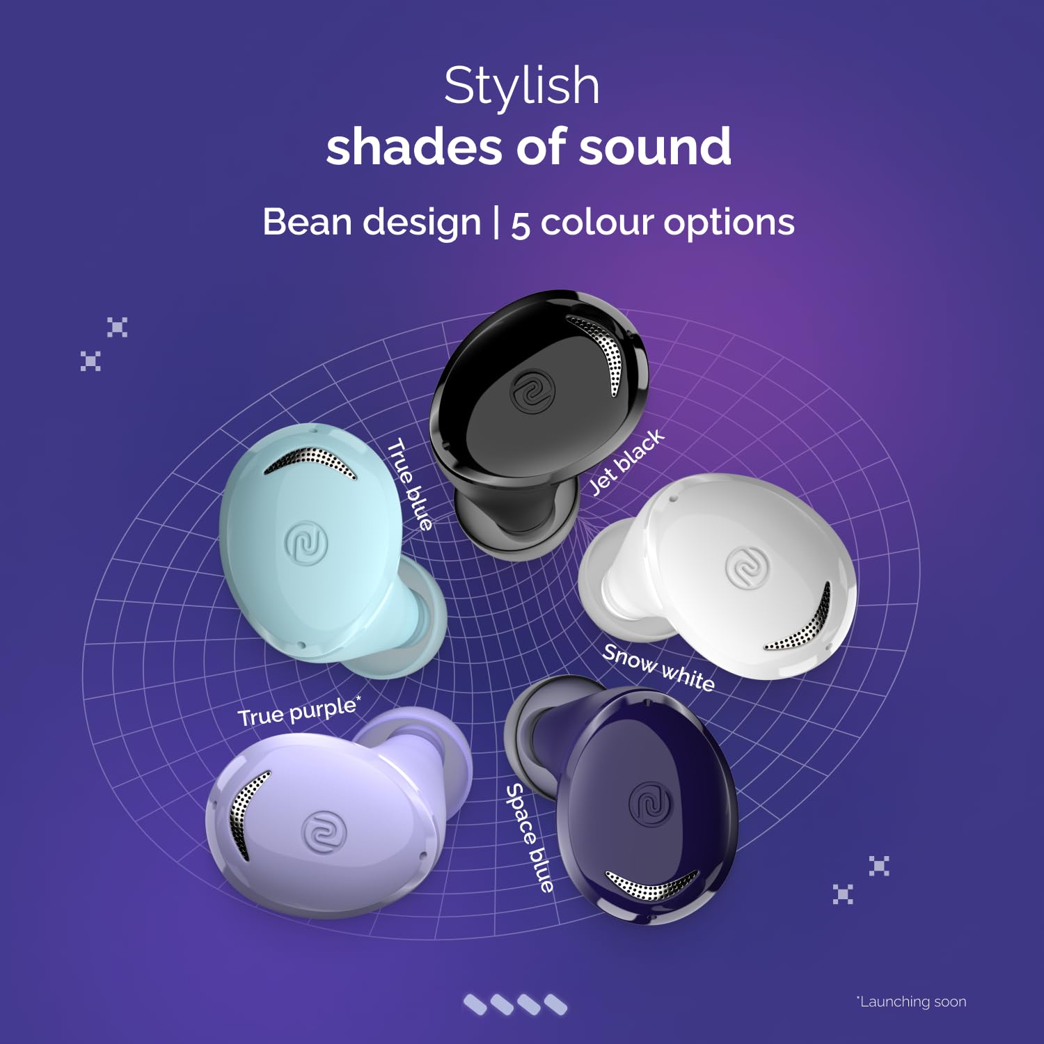 Noise Buds Trance in-Ear Truly Wireless Earbuds with 45H of Playtime, Low Latency(up to 40 ms), Instacharge(10 min=200 min), BT v5.3(True Purple)