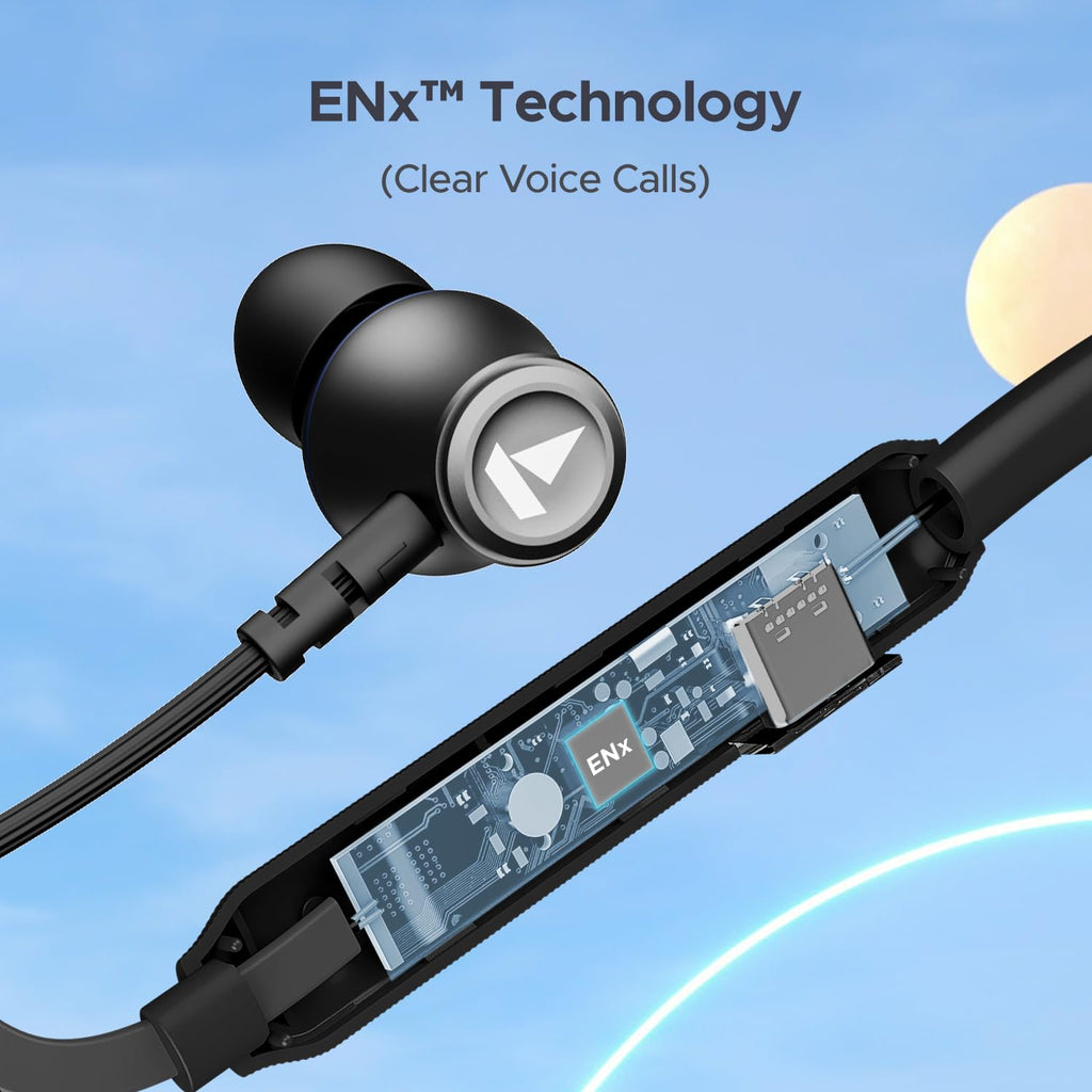 boAt Rockerz 245 v2 Pro, 30HRS Battery, ENx Tech, Fast Charge, Low Latency, Dual Pairing, Magnetic Ear Buds, IPX5, Type-C Interface, Bluetooth Neckband with Mic in Ear Earphones (Active Black)