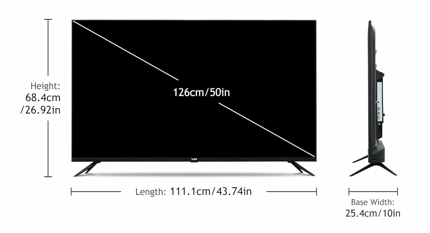 VW 127 cm (50 inches) Pro Series 4K Ultra HD Smart QLED Google TV VW50GQ1
