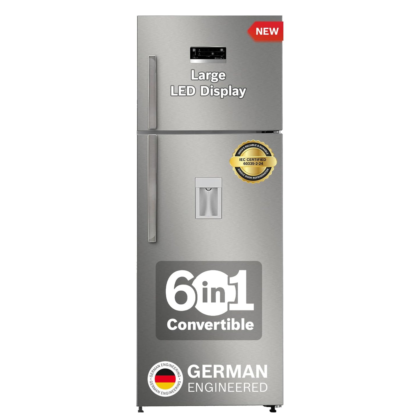 Bosch MaxFlex Convert 303L 3 Star Inverter Frost Free Triple Door Refrigerator (2023 model, CMC33S03NI, 8-in-1 Convertible, UV Protected Body Shield, VitaFresh Technology, Adaptive UI, Sparkly Steel)