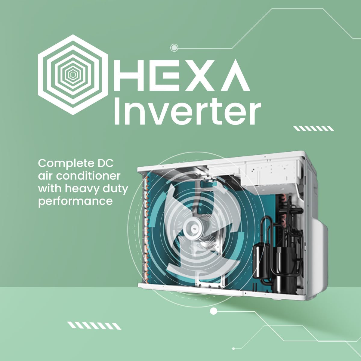 Haier Black Edition 1.5 Ton 5 Star AI Climate Control Smart Split AC (5460 Watts, Copper, HEXA Inverter, Heavy Duty, 4-Way Swing, Frost Clean, HD Filter, Cools at 60°C-HSU19K-PZAIB5BN-INV, Black)