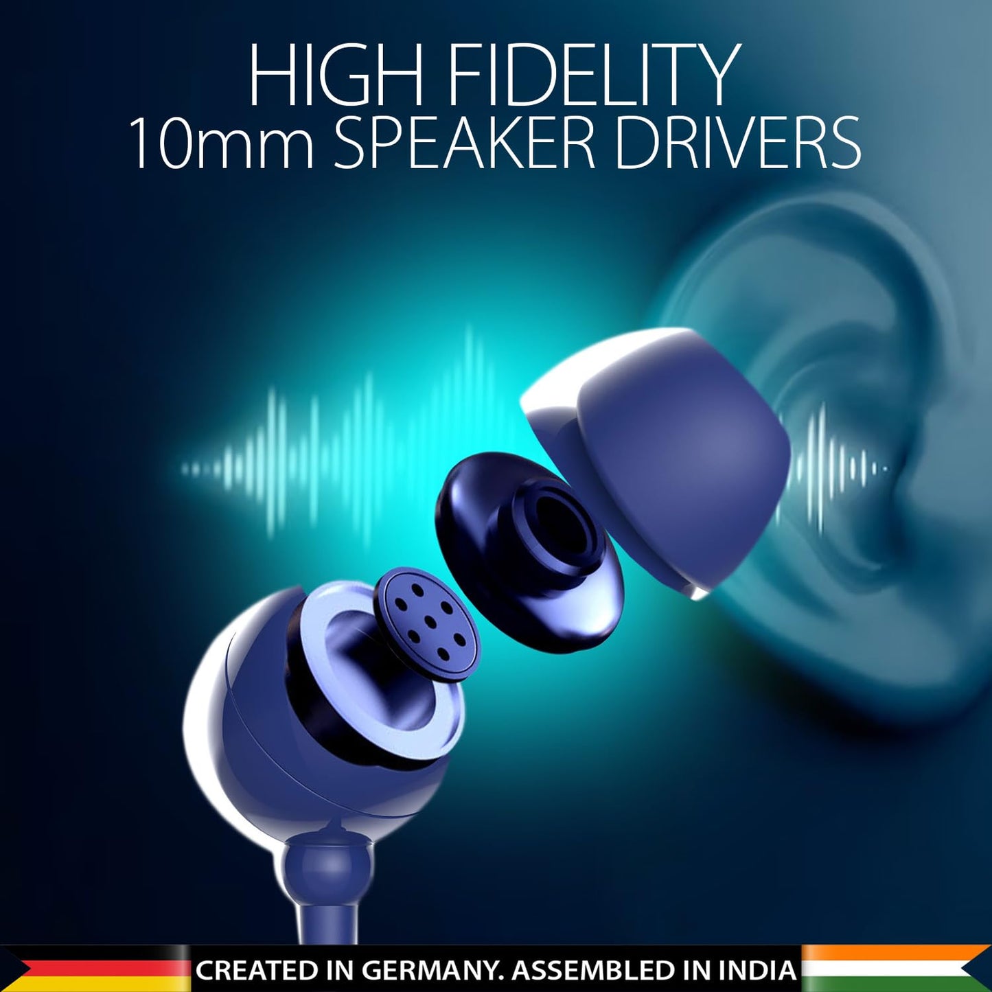 Blaupunkt EM06 in-Ear Type C Wired Earphone with Mic and Deep Bass HD Sound Mobile Headset with Noise Isolation