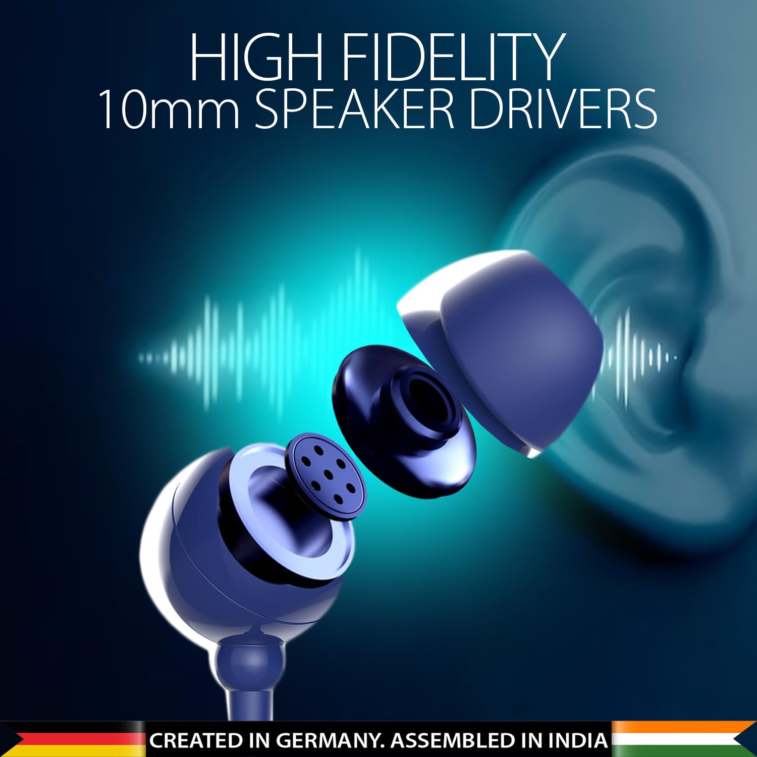 Blaupunkt EM06 in-Ear Type C Wired Earphone with Mic and Deep Bass HD Sound Mobile Headset with Noise Isolation