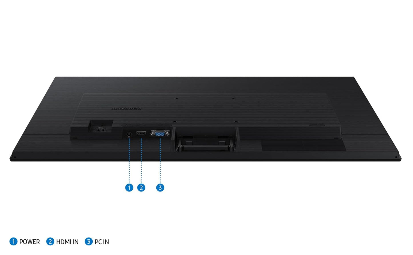 Samsung 24" (60.5 cm) S3 Flat Monitor|Super Slim Borderless Design|IPS Panel|FHD 1920 x 1080|100 Hz|5 ms|Ports-HDMI,VGA|Game Mode|Eye Saver Mode||Wall Mountable|LS24D300GAWXXL|Black