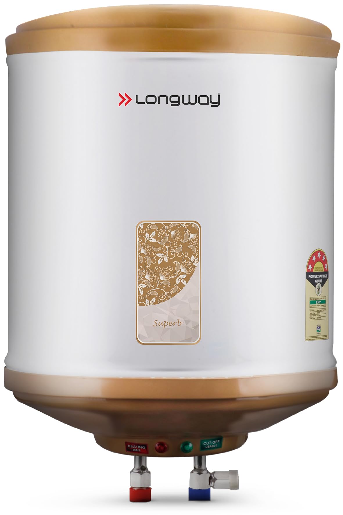 Longway Superb 10 Liters 5 Star Rated Automatic Instant Water Heater for Home | Water Geyser | Electric Geyser with Multiple Safety System & Anti-Rust Coating | 5 Years Warranty on Tank | Gray