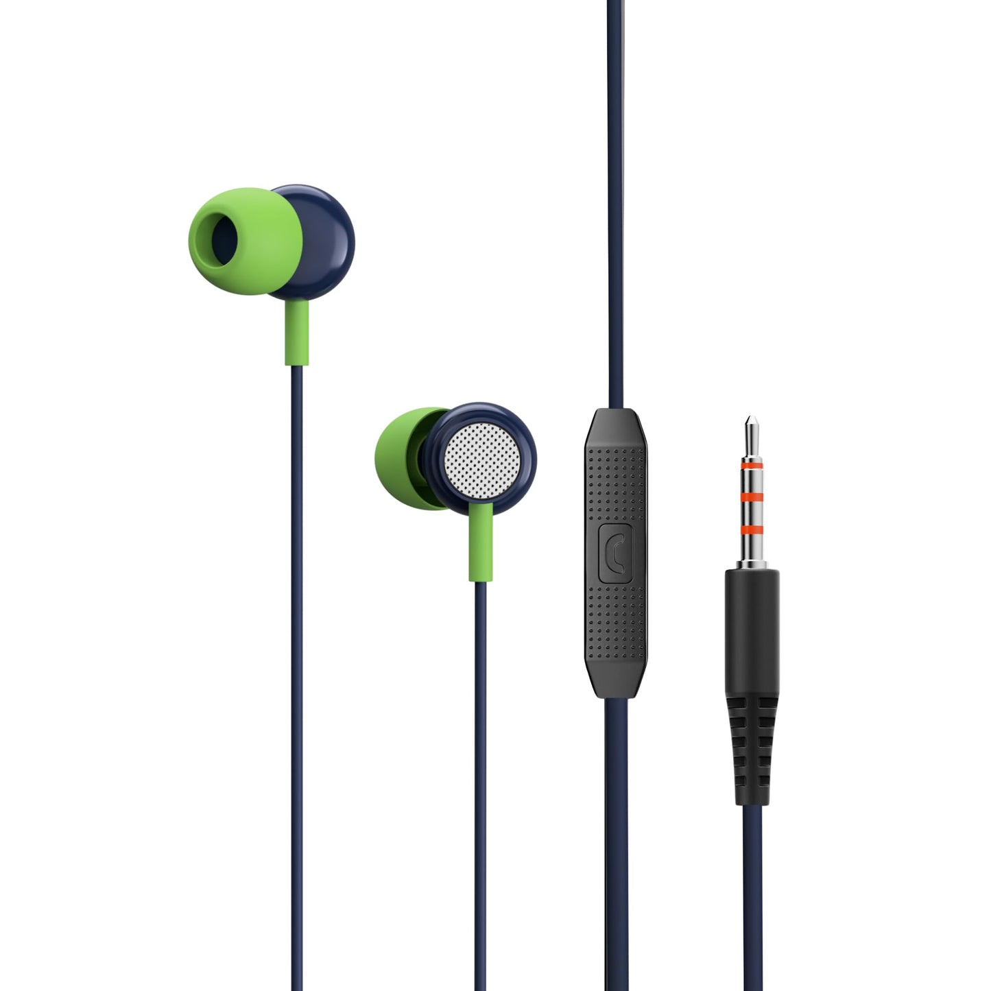 OOGE Beat 1 Wired Earphones with Mic, 3.5mm Jack, Deep Bass, Inline Controls, Lightweight and Comfortable Fit, Earphone Wired with Mic, Ideal for Laptop, Tablet, and Android Devices (White)