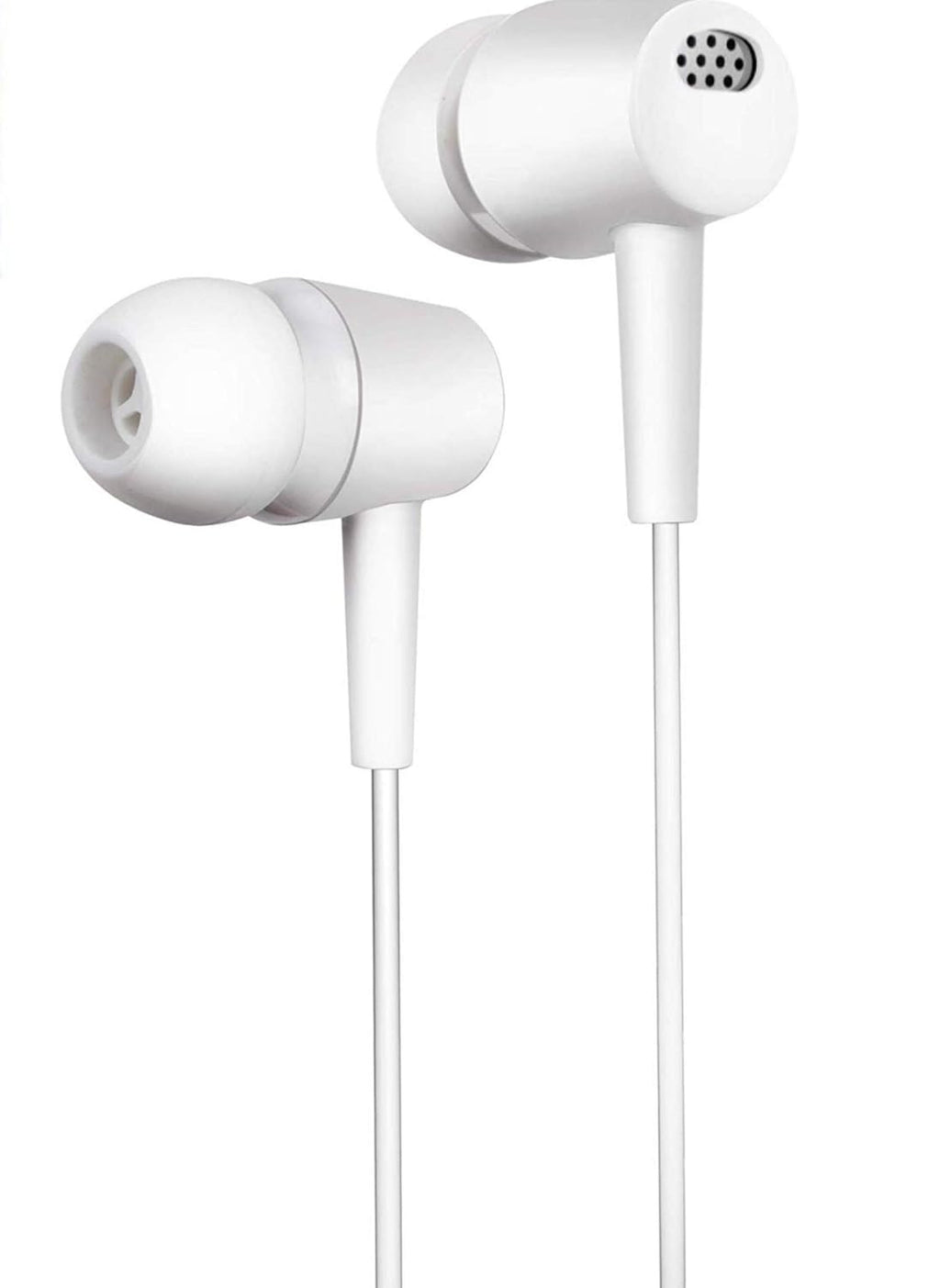 Meyaar DG-Beex Pack of 3 Headset with High Bass Headphones with Microphone, Earbuds Wired Stereo Earphones for All Smartphones (3 Black) (Set of 3 White)