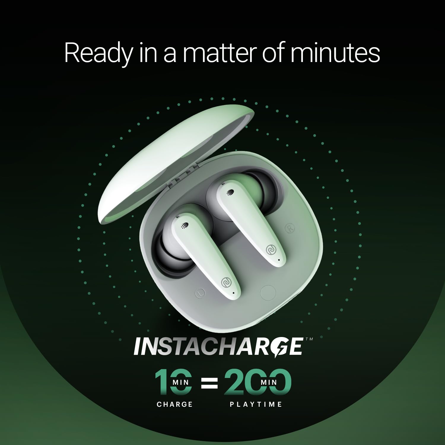 Noise Buds VS404 in Ear Truly Wireless Earbuds with 50H of Playtime,3 EQ Modes, Quad Mic with ENC, Instacharge(10 Min=200 Min),10mm Driver, BT v5.3 (Snow White)