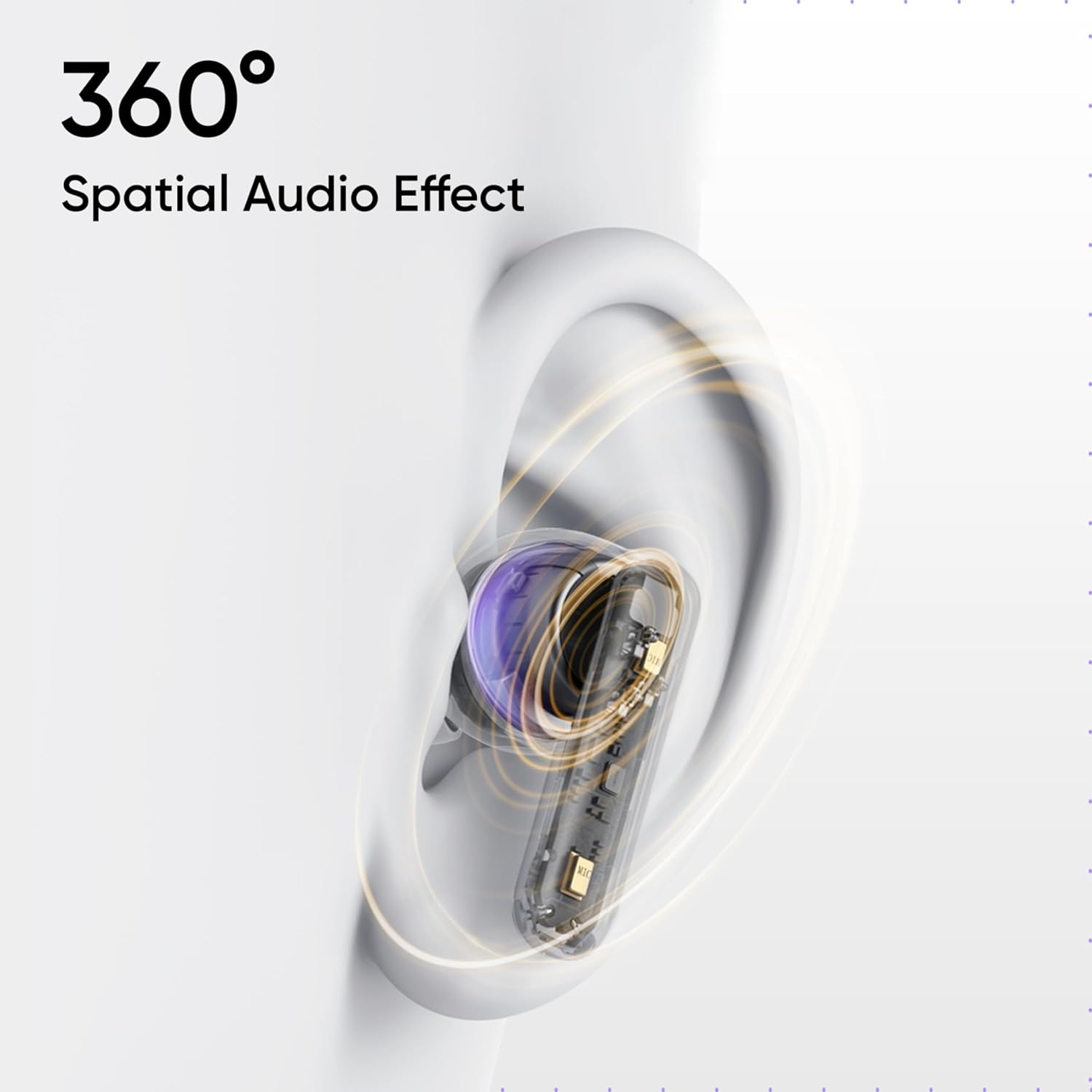 realme Buds T310 Truly Wireless in Ear Earbuds with 46dB Hybrid ANC, 360° Spatial Audio, 12.4mm Dynamic Bass Driver, Upto 40Hrs Battery and Fast Charging (Agile White)