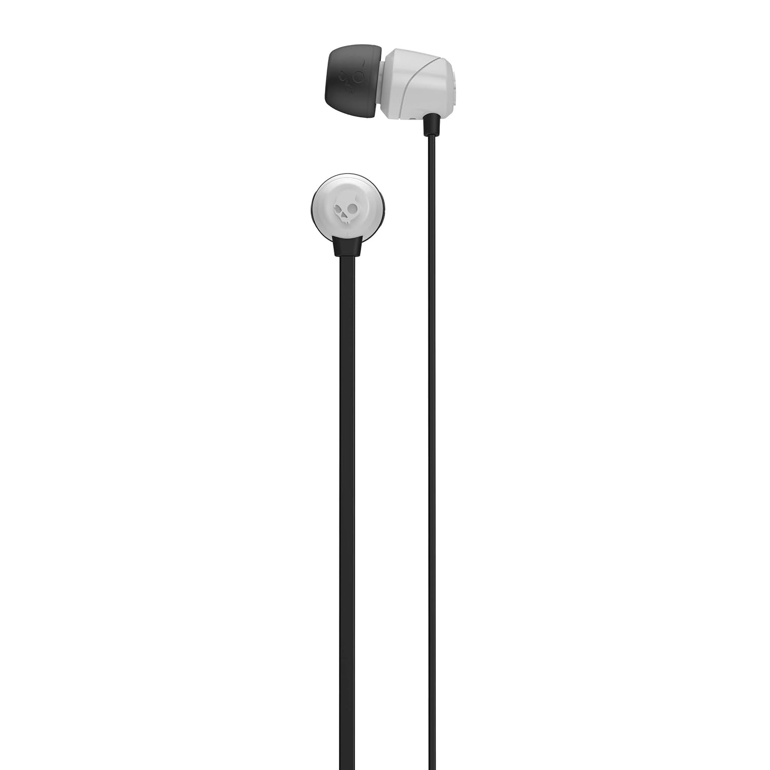 Skullcandy Jib in-Ear Wired Earbuds Without Microphone - Noise-Isolating Fit, 3.5mm AUX Cable, Call & Track Control, Extra Ear Gels – White
