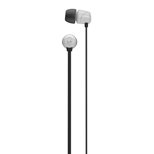 Skullcandy Jib in-Ear Wired Earbuds Without Microphone - Noise-Isolating Fit, 3.5mm AUX Cable, Call & Track Control, Extra Ear Gels – White
