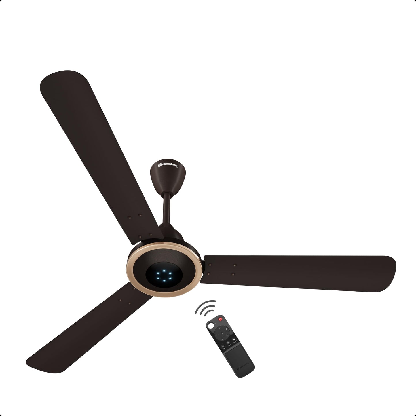 atomberg Efficio Alpha 1200mm BLDC Ceiling Fan with Remote Control | BEE 5 star Rated Energy Efficient Ceiling Fan | High Air Delivery with LED Indicators | 2 Year Warranty (Gloss Black)