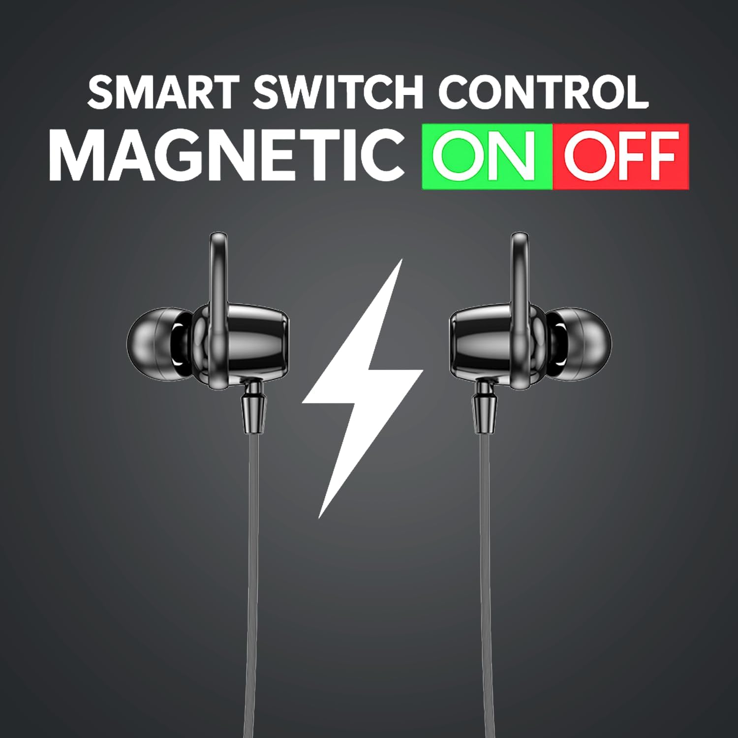 Neckband Bluetooth Earphones with 40H Playtime | Magnetic On/Off | ENC Noise Cancellation | Voice Changer | Deep Bass | Wireless Earbuds for Calling, Music, and Gaming Blue (Black)