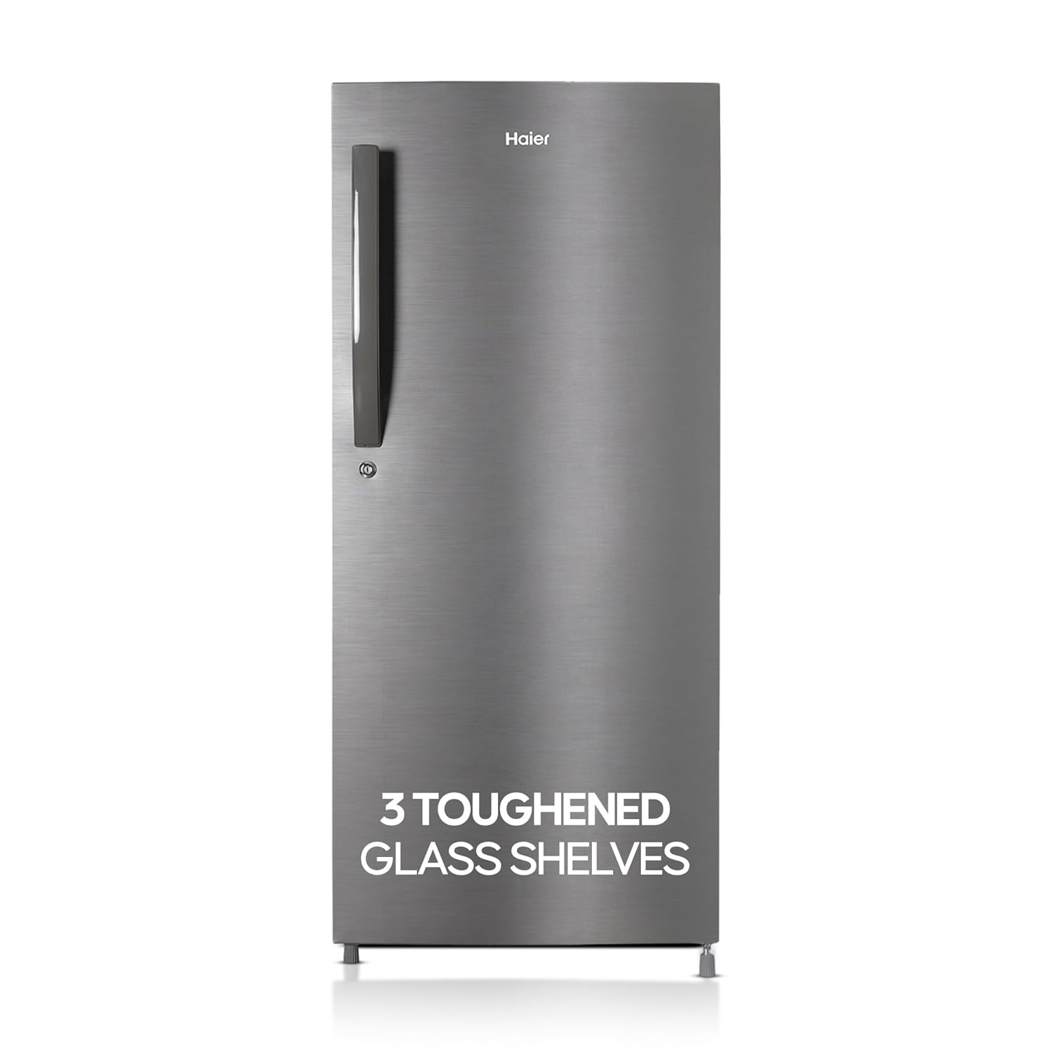 Haier 190 L 5 Star Direct Cool Single Door Refrigerator with 1 Hour Icing Technology (HED-205DS-P, Dazzle Steel)
