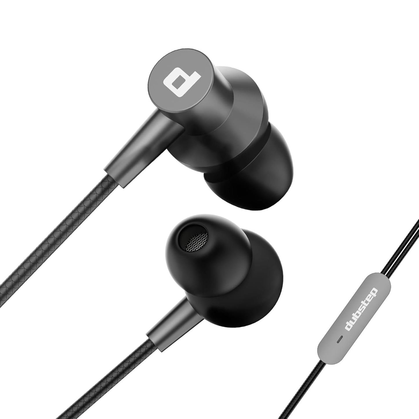 Dubstep Squad M7 with X-Bass Technology, 10mm Dynamic Drivers, Mobile/Laptop Compatible, 3.5 mm Audio Jack, in-Ear Wired Headphones with Mic - Grey