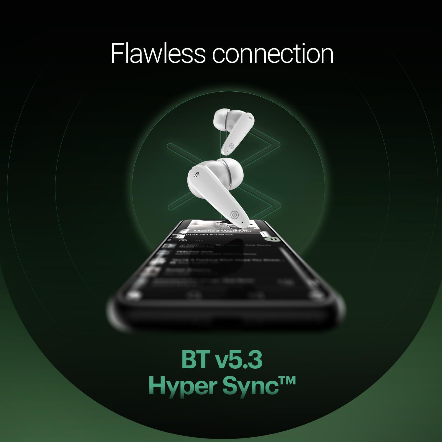 Noise Buds VS404 in Ear Truly Wireless Earbuds with 50H of Playtime,3 EQ Modes, Quad Mic with ENC, Instacharge(10 Min=200 Min),10mm Driver, BT v5.3 (Snow White)