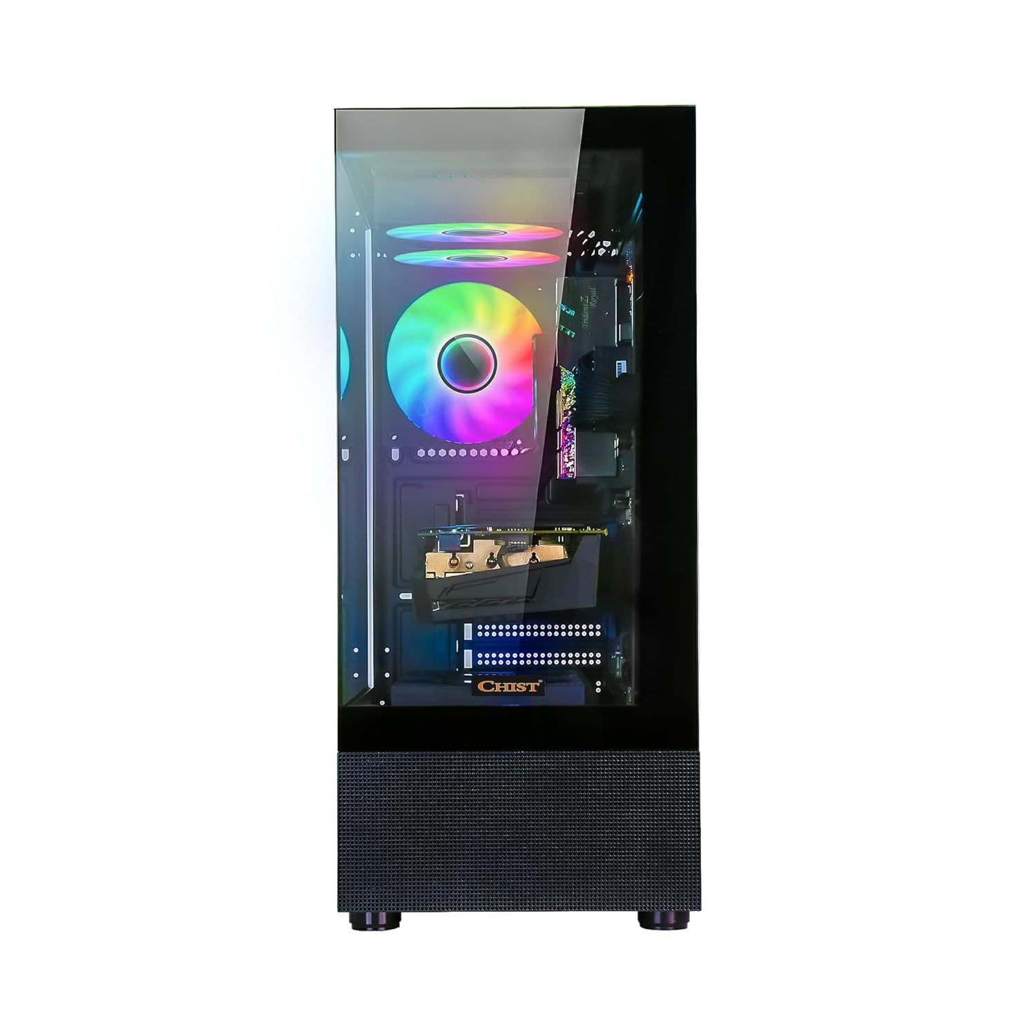 CHIST AMD Desktop PC 3000G 4CORE 4 Threats | DDR4 16GB RAM | 1TB NVME SSD| 24" IPS Brazil Monitor and Gaming Keyboard Mouse| WiFi Ready to use