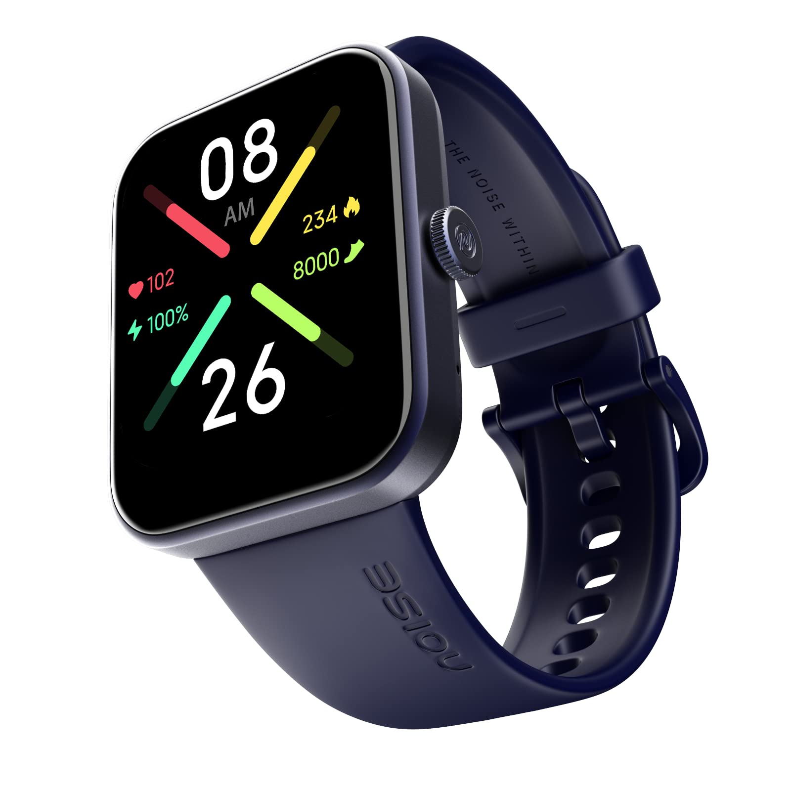 Noise Pulse Go Buzz Smart Watch with Advanced Bluetooth Calling, 1.69" TFT Display, SpO2, 100 Sports Mode with Auto Detection, Upto 7 Days Battery (2 Days with Heavy Calling) - Rose Pink