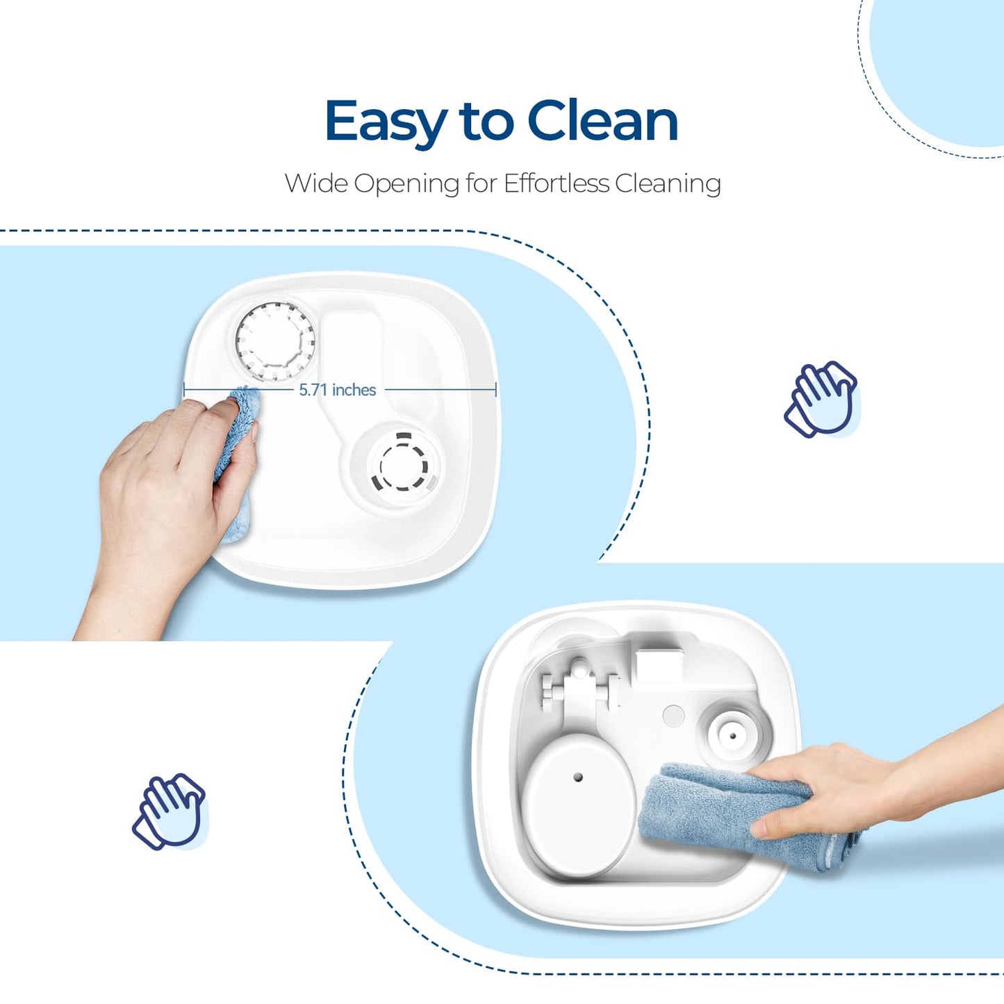 raydrop Humidifiers for Home, 2.5L Cool Mist Ultrasonic Humidifiers for Large Room & Bedroom, Top Fill Air Humidifier for Baby Nursery & Plants, Essential Oil Diffuser with Color Lights, Auto Shut-Off