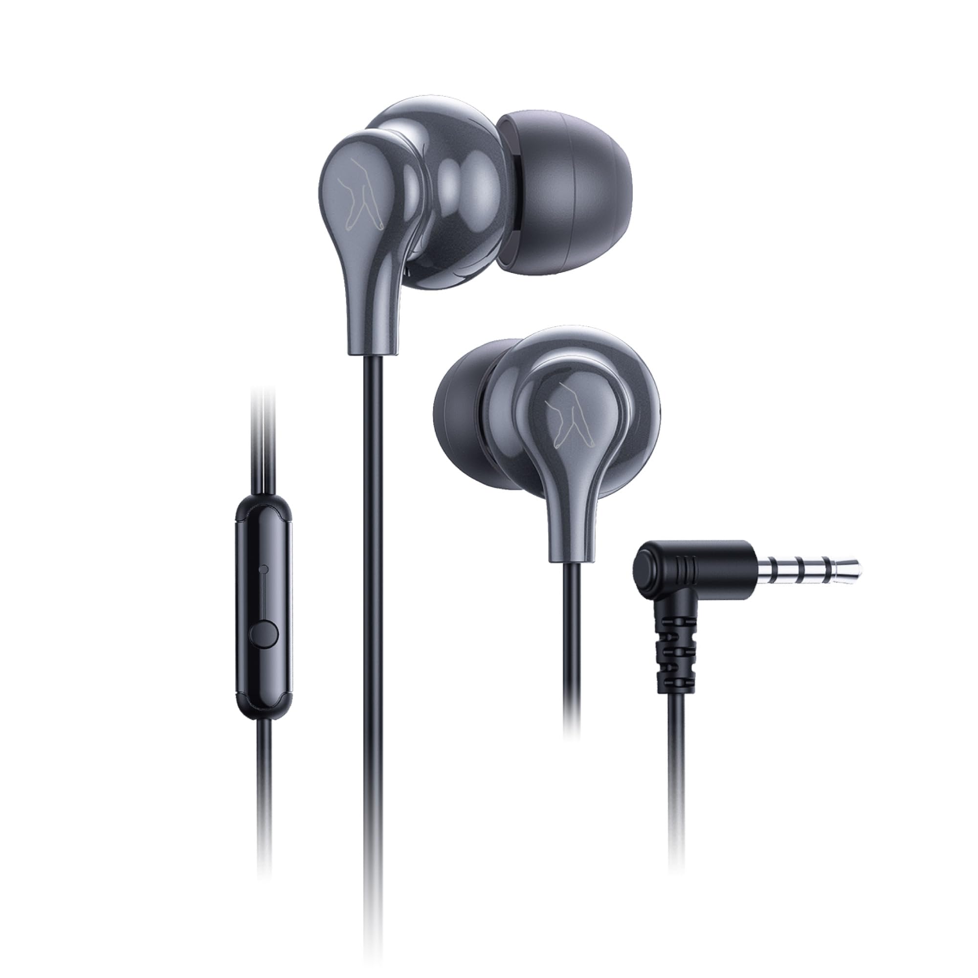 FINGERS SoundBoss Wired Earphones (with in-Built Mic, Sturdy Cable and L-pin Connector)- Burgandy