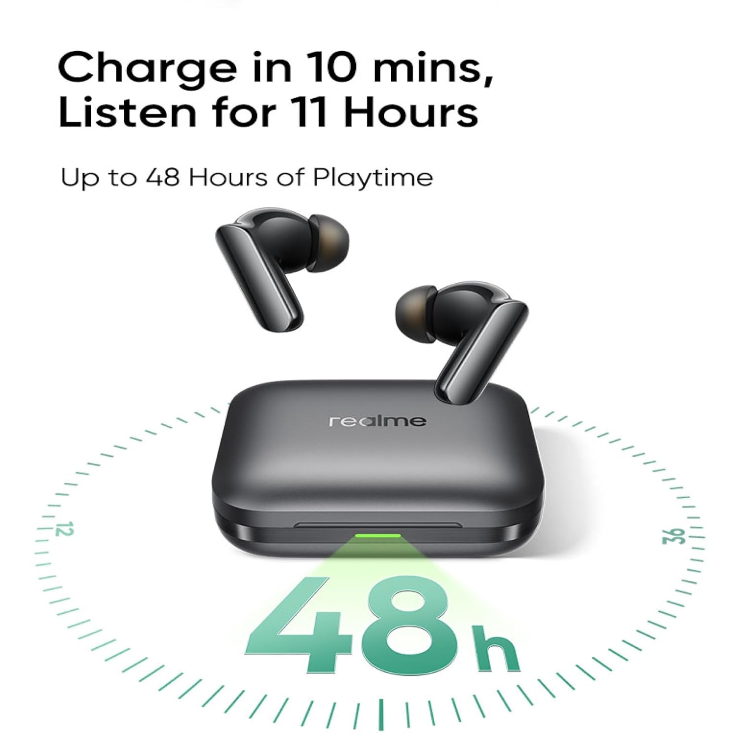 realme Buds Air 7 Pro with Ai Live Translation,11mm+6mm Dual-dac Driver,48 Hrs Playtime,53 dB ANC,LHDC,45Ms Low Latency,360° Spatial Audio,IP55 Dust & Water Resistant,BT 5.4 (Metallic Grey)