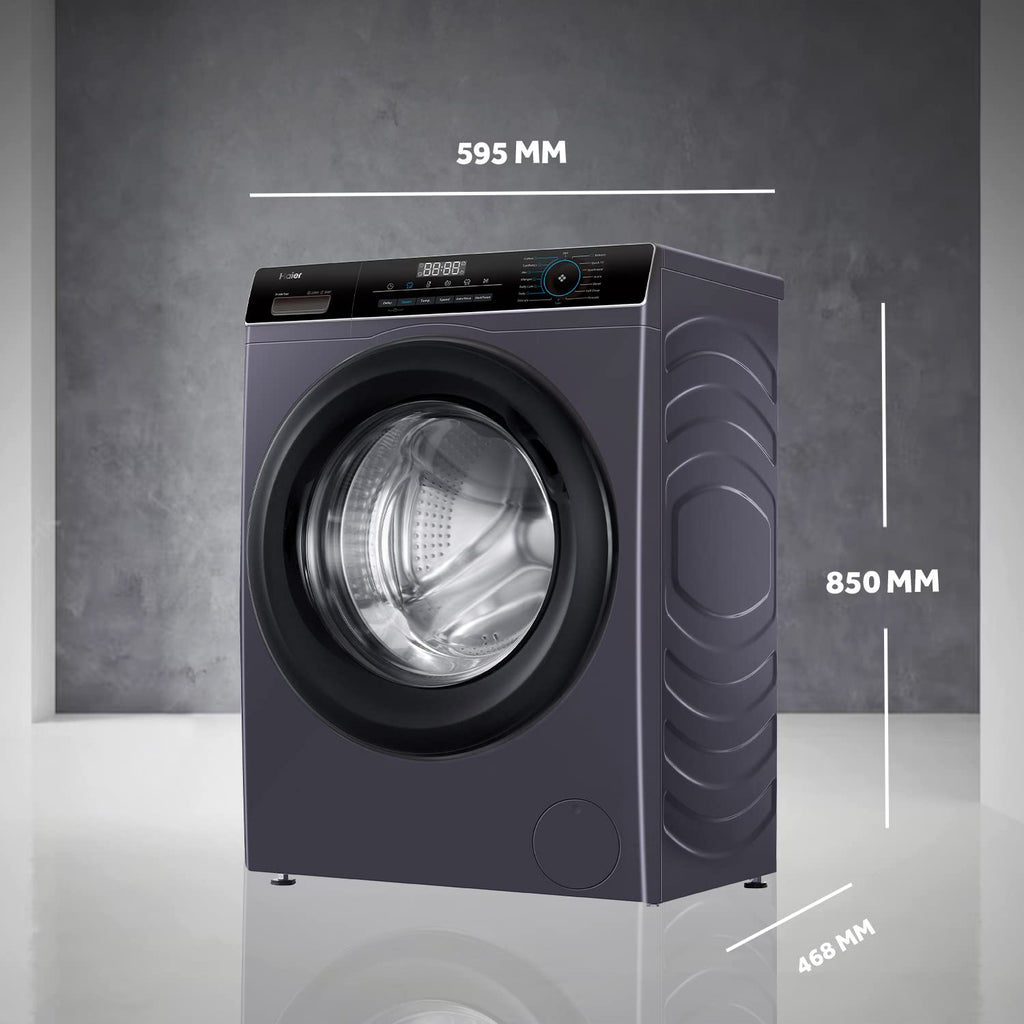Haier 7 Kg 5 Star Inverter Direct Motion Motor Fully Automatic Front Load Washing Machine (HW70-IM12929S6, 525 Super Drum, Puri Steam, Starry Silver)
