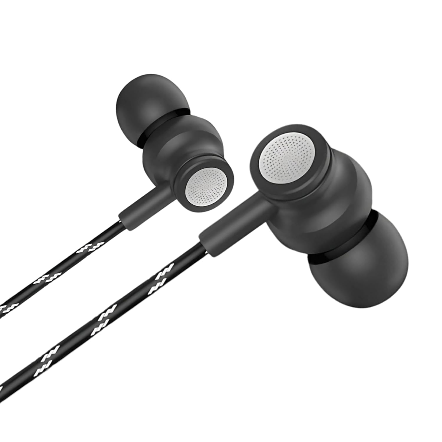 GZT Blast-C in Ear Type C Earphone with Nylon PVC Braided Wire, in-Line Volume Controller & Powerful HD Mic, Clear Sound, Noise Isolation Compatible with Oneplus, Samsung, Oppo, Vivo, Redmi- Black