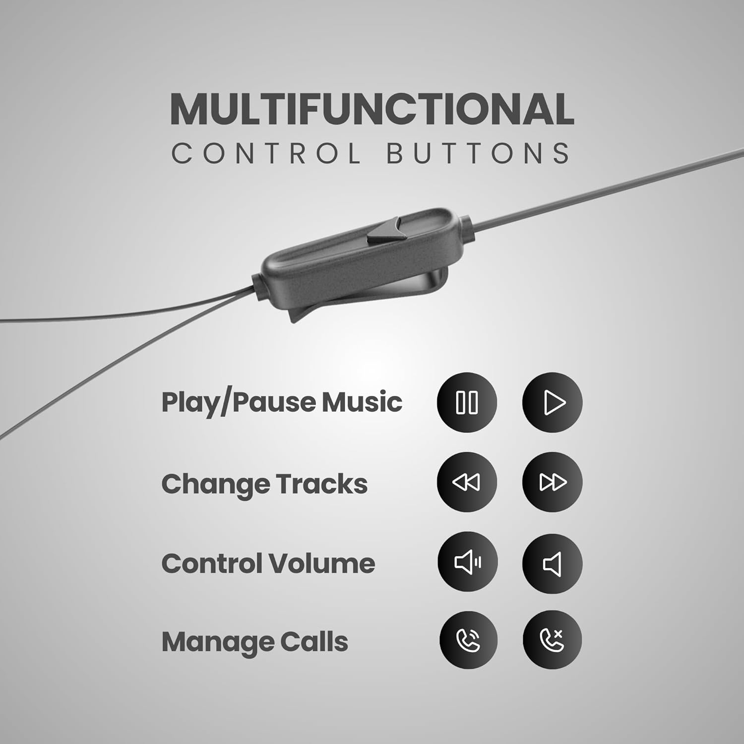 OOGE Beat 5 Wired in Ear Headphones with Mic & Magnetic Eartips, High Bass (PureTone), Type-C Jack, Inline Control, Premium Metallic Finish, Angled Buds for Comfort fit (Platinum)