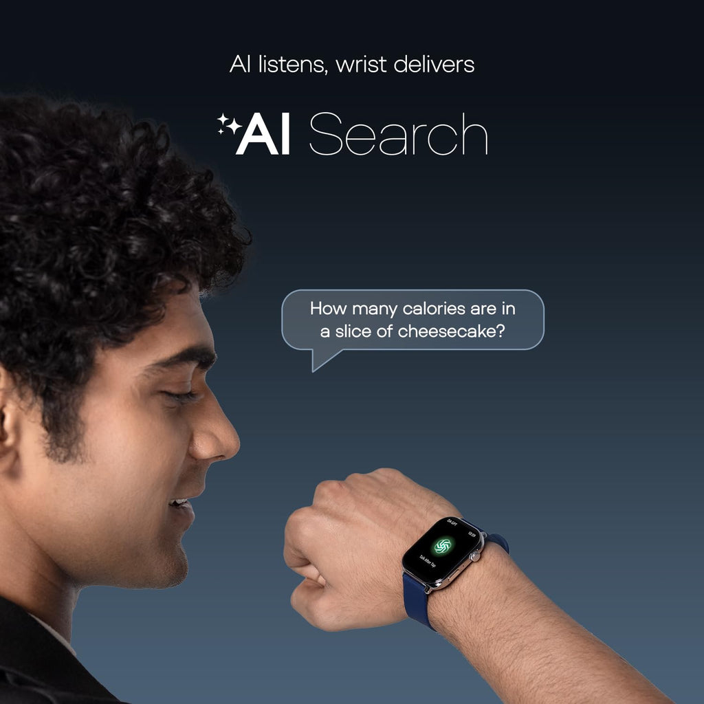 Noise Pulse 4 Max Smart Watch with AI Create (India's 1st Ever with Unlimited Watch Faces), AI Search, 1.96" AMOLED Display, Functional Crown, Premium Metallic Finish, Health Suite (Jet Black)
