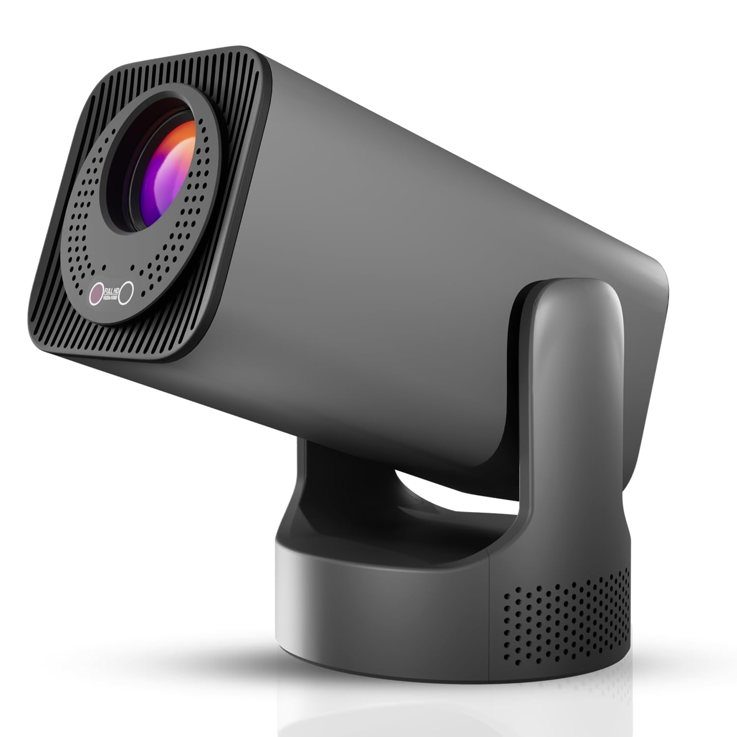 WZATCO Yuva Go Max, Android 13, Fully Automatic, Smart Home Projector 4k Ultra HD, Native 1080P, Live TV, HDMI ARC, WiFi 6 & BT, Screen Mirroring, Portable Room Cinema, 270° Rotate, Grey