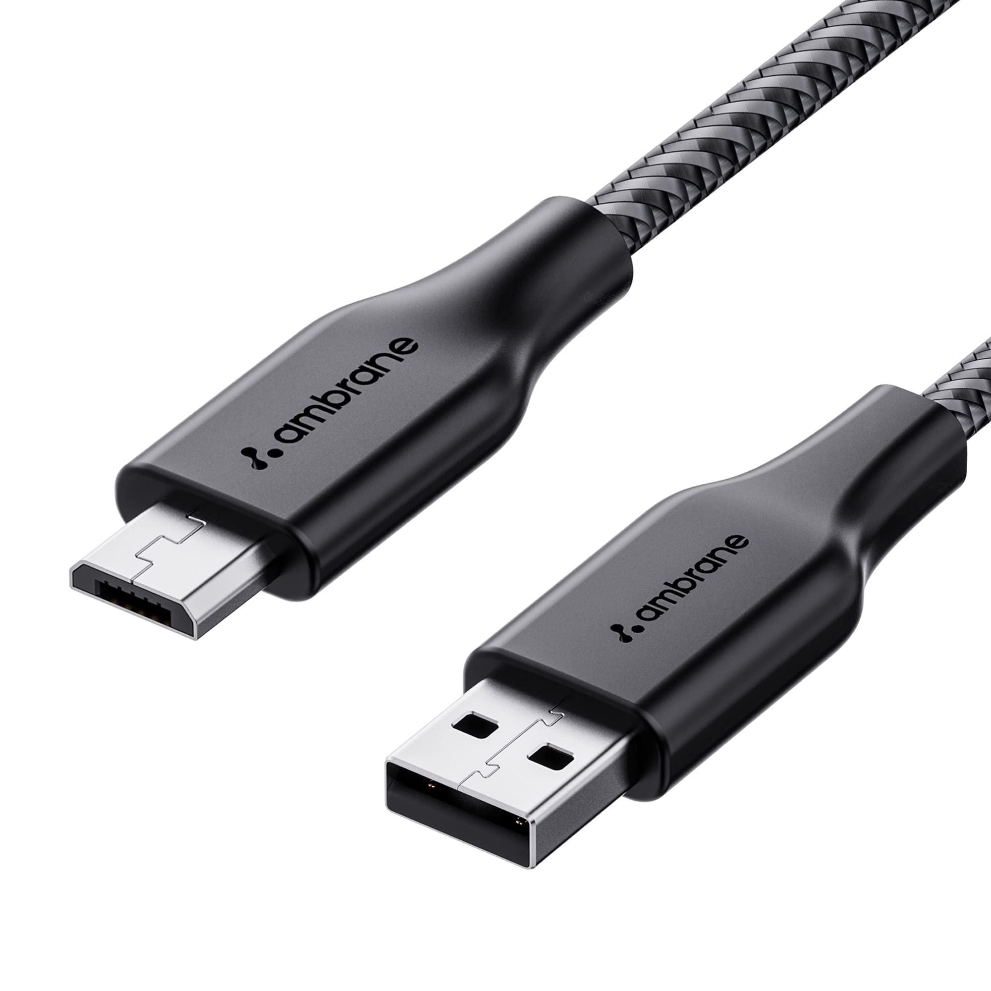 Ambrane Unbreakable 60W Fast Charging 1.5M Braided Type C to Type C Cable for Smartphones, Tablets, Laptops & Other Type C Devices, PD Technology, 480Mbps Data Sync (RCTT15, Black)