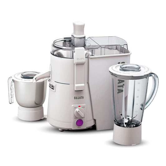Sujata Powermatic Plus 900 Watts Juicer Mixer Grinder | 22000 Rotations Per Min | 90 Minutes Continuous Running | 2 Versatile Jars 1750 ml and 1000 ml