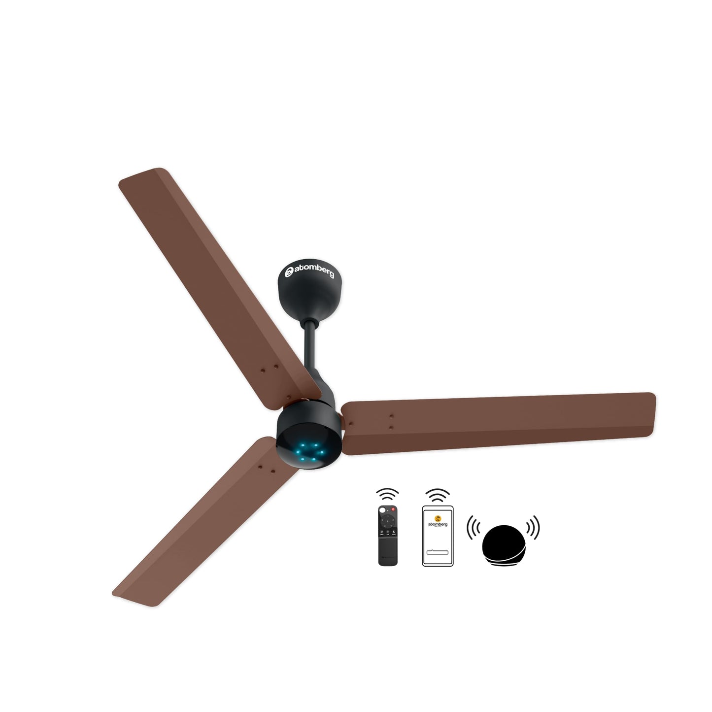 atomberg Renesa Halo Smart Alexa Enabled 1200mm BLDC Ceiling Fan with Remote | 5 star | High Air Delivery | Low noise | LED Speed Indicator | Sleek Design | | 3 Year Warranty| Misty Teal