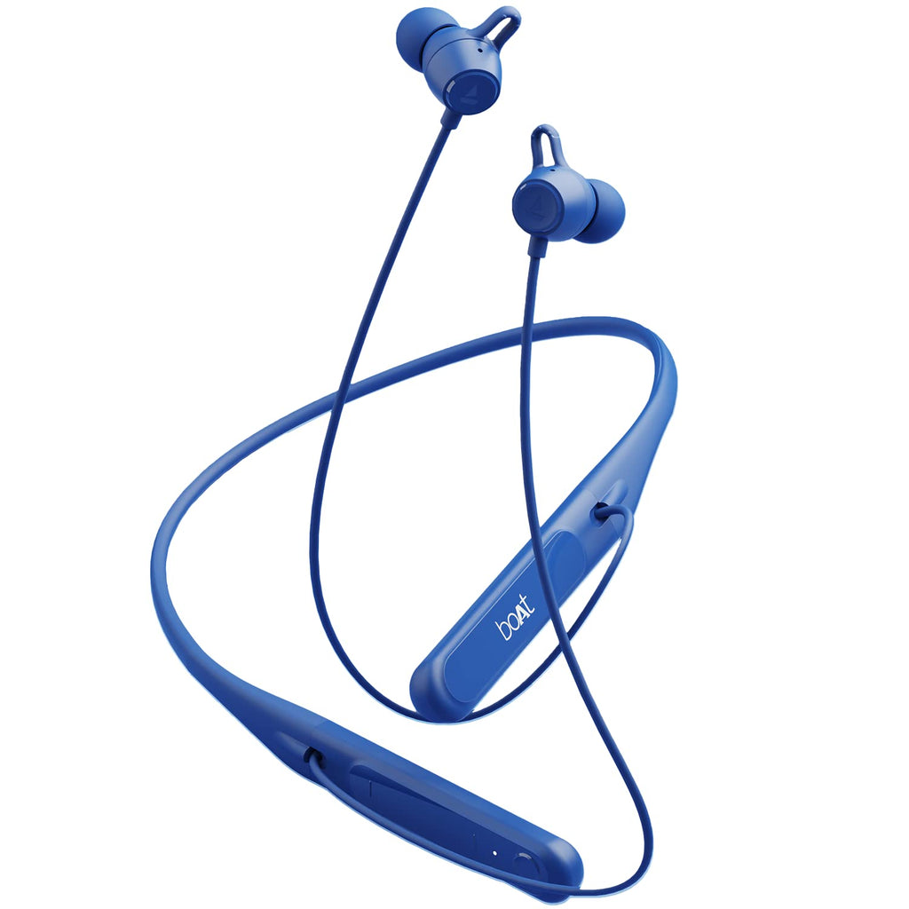 boAt Rockerz 255 Z Plus, AI-Enx Tech, Spatial Audio, 50HRS Battery, Low Latency Mode, Fast Charge, App Support, IPX4 BT V5.3, Bluetooth Neckband, Wireless With Mic In ear Phones (Active/Classic Black)