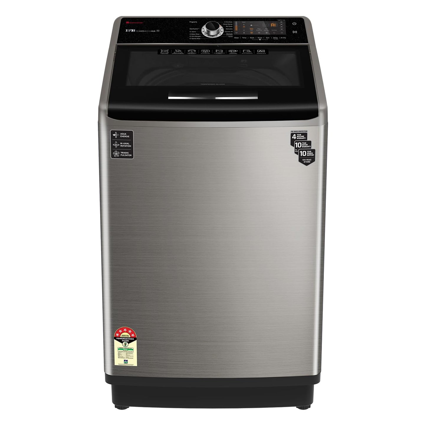 IFB 10 Kg 5 Star AI Powered Fully Automatic Top Load Washing Machine (TL S4RBS 10.0 Kg Aqua, Sparkle Silver, 2X Power Steam, 4 Years Comprehensive Warranty)