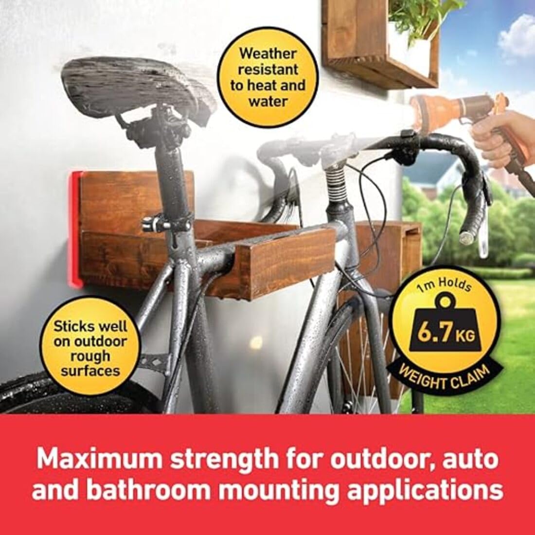 Scotch 3M Extreme Double Sided Tape, 1M Holds 6.7Kg, Works On Uneven Surfaces, Weather Resistant, Works On Indoor, Outdoor, Auto Interior Surfaces, 1.9 cm, 1.9 cm